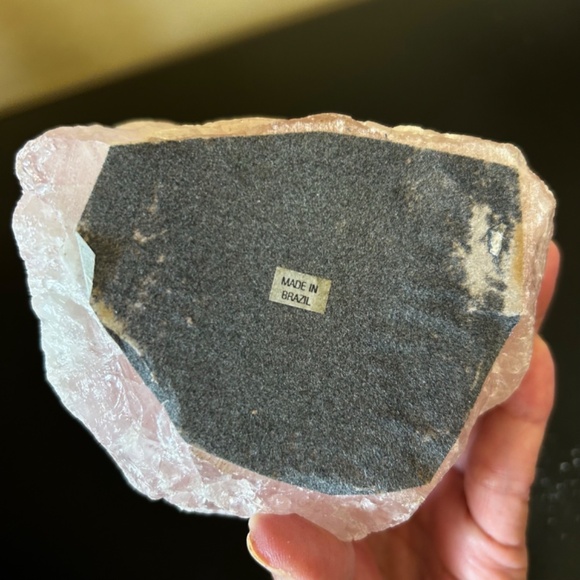 Raw Rose Quartz Tea Light Candle Holder From Brazil - Picture 10 of 14